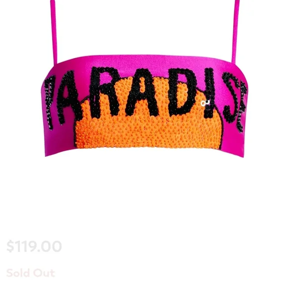 SEAQUEEN SWIM Pink Paradise Bikini Set with Tiger Print Bottoms - Picture 5 of 7